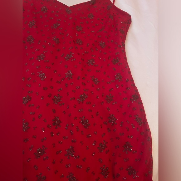 Vintage Forever 21 red glitter dress - Picture 7 of 8